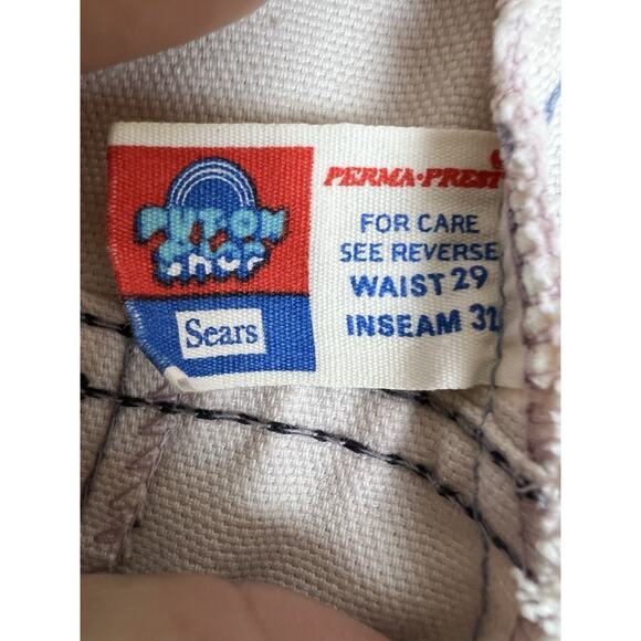 VTG 70s Sears “Put On Shop” Jeans Destroyed Workwear USA Distressed Flare 29x31 - Picture 11 of 14